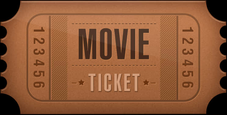 Vintage Movie Ticket Design PNG