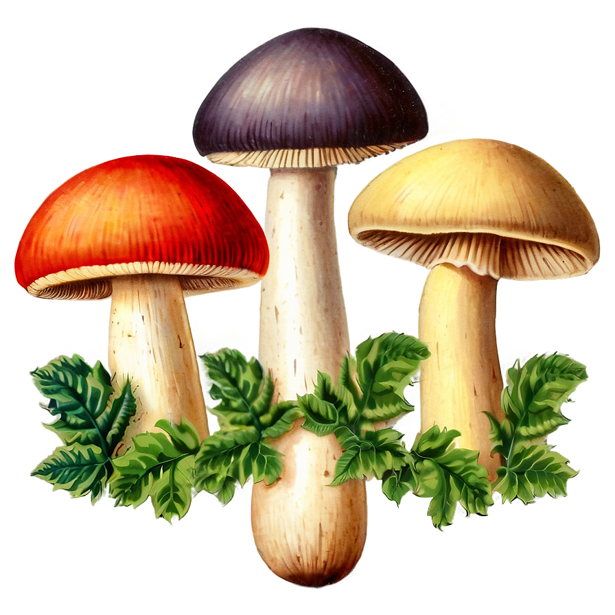 Vintage Mushroom Png 05032024 PNG