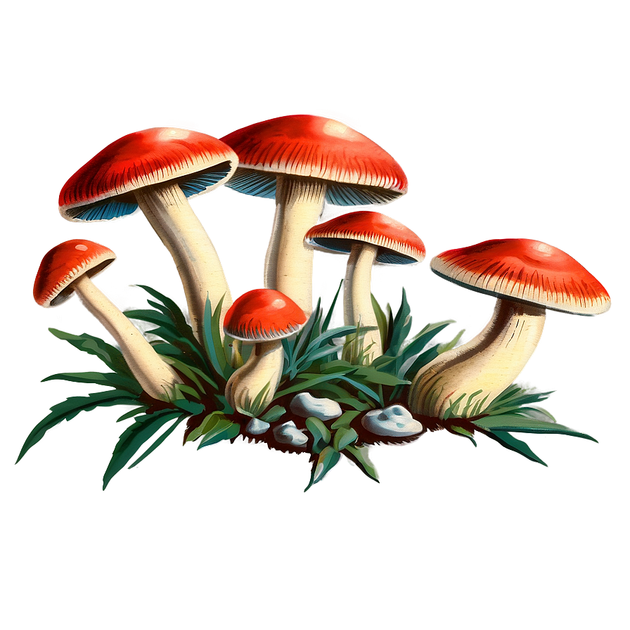 Vintage Mushroom Png Eci65 PNG