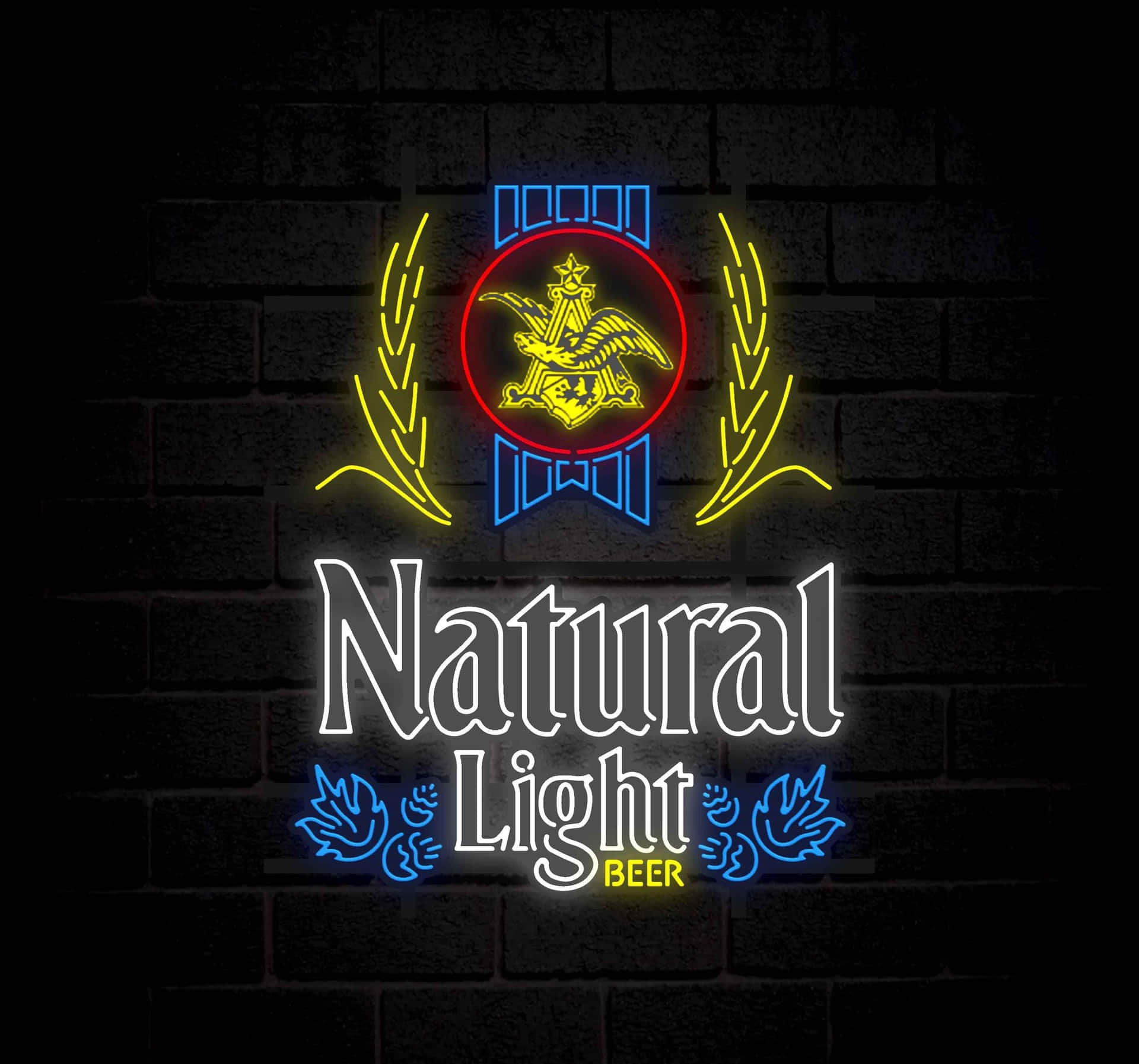 Vintage Natural Light Neon Sign Wallpaper