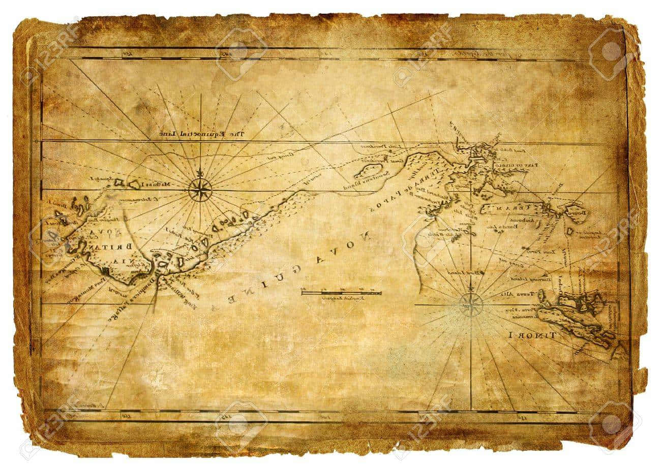 Vintage Nautical Map Antique World Exploration Wallpaper