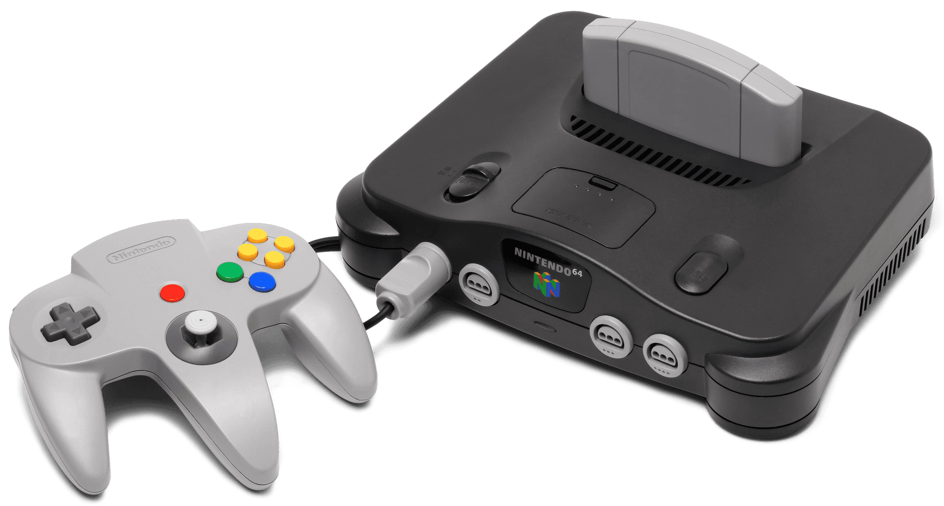 Vintage Nintendo64 Consoleand Controller PNG