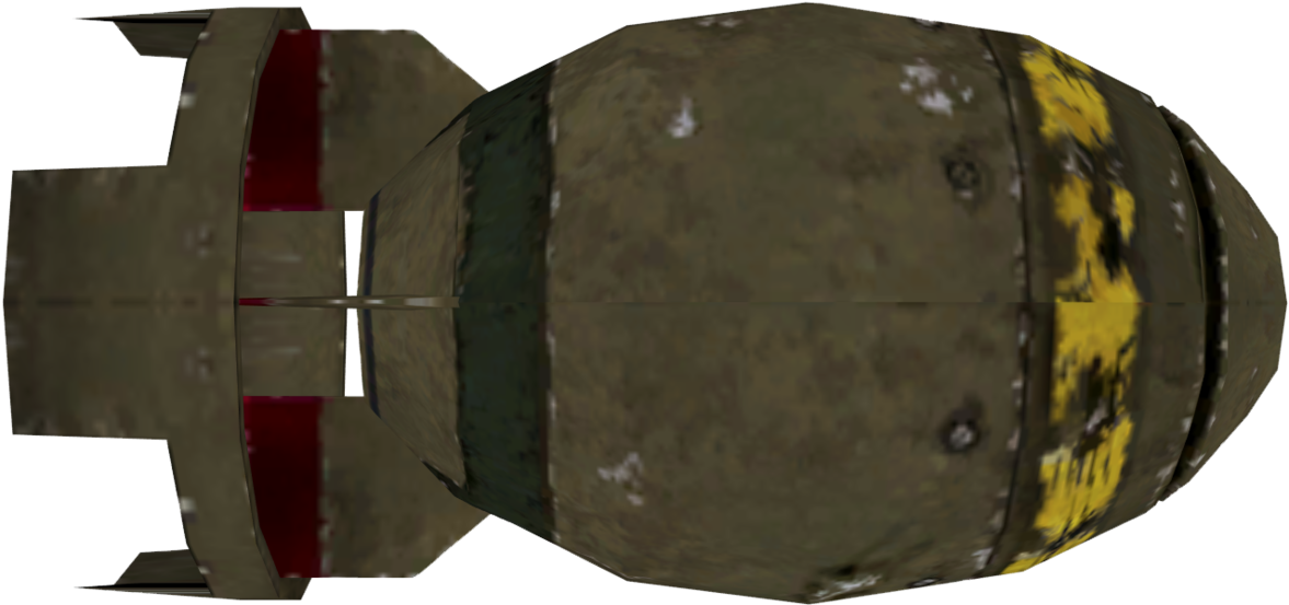Vintage Nuclear Bomb Model PNG