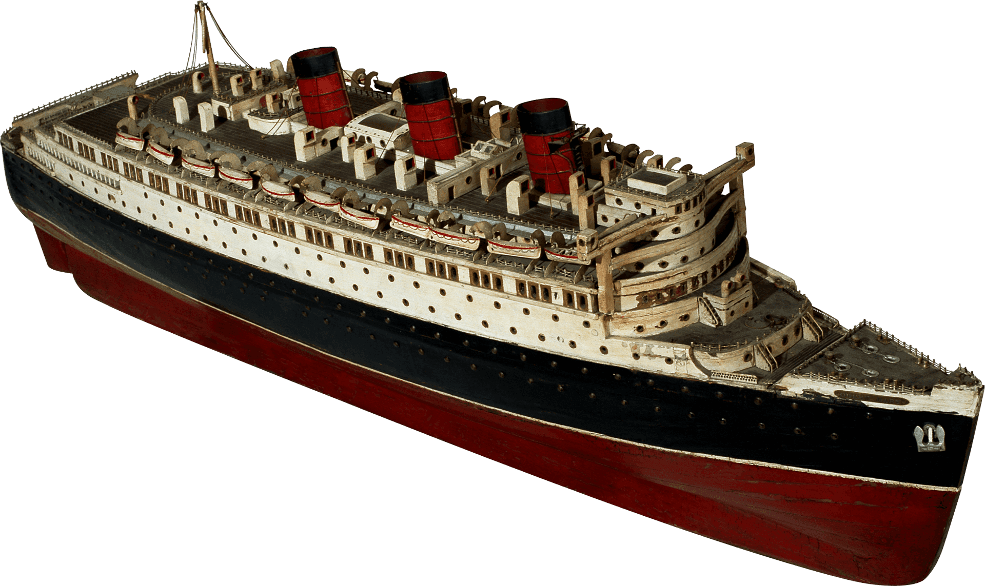 Vintage Ocean Liner Model PNG