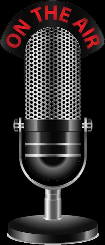 Vintage On Air Microphone PNG