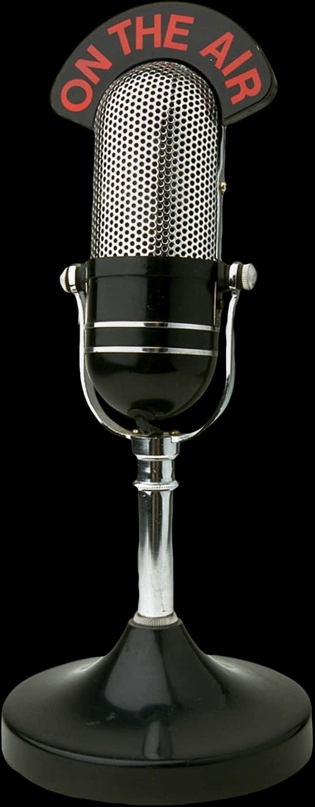 Vintage On The Air Microphone PNG