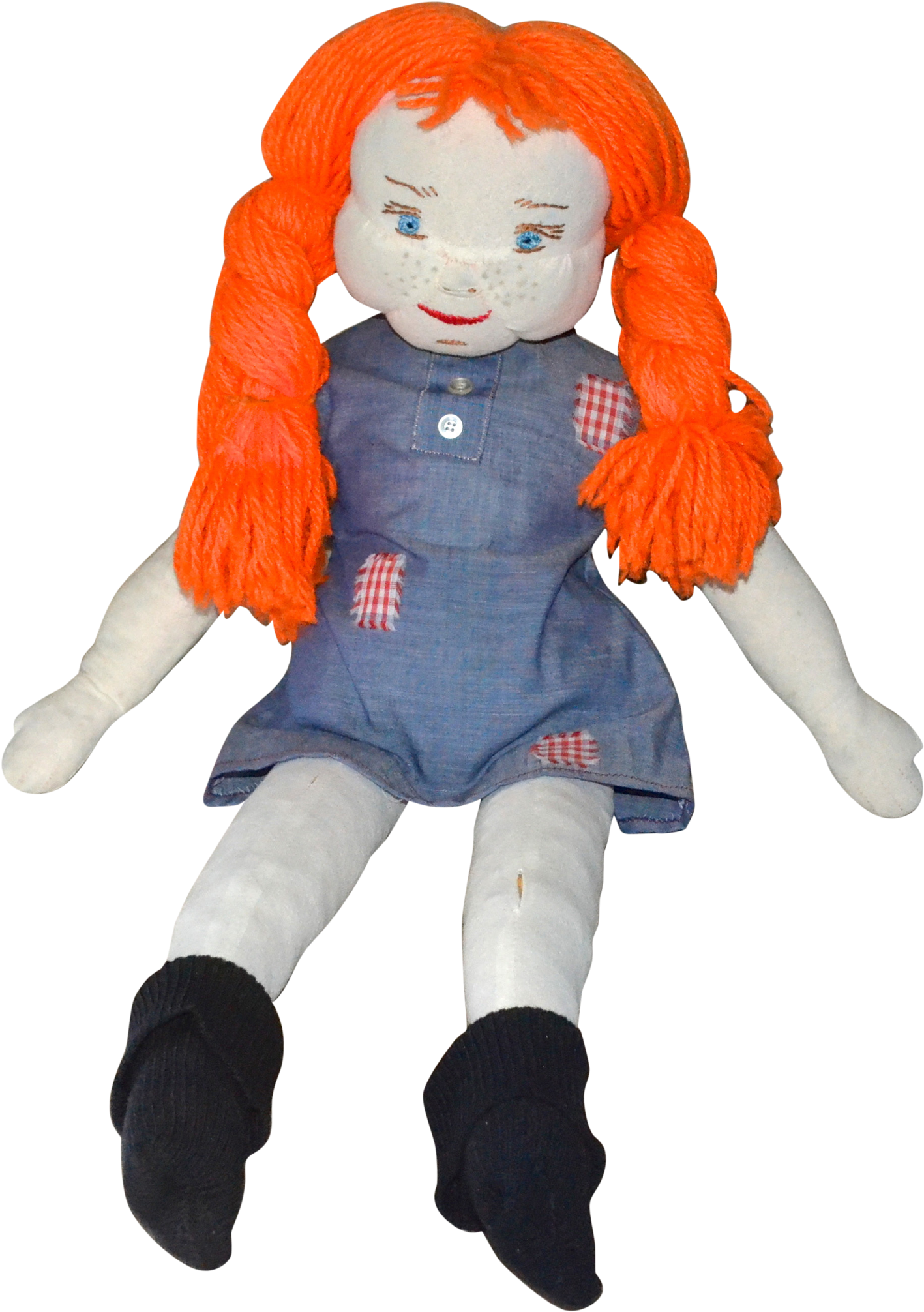 Vintage Orange Haired Rag Doll PNG