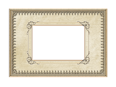 Vintage Ornate Frame Design PNG