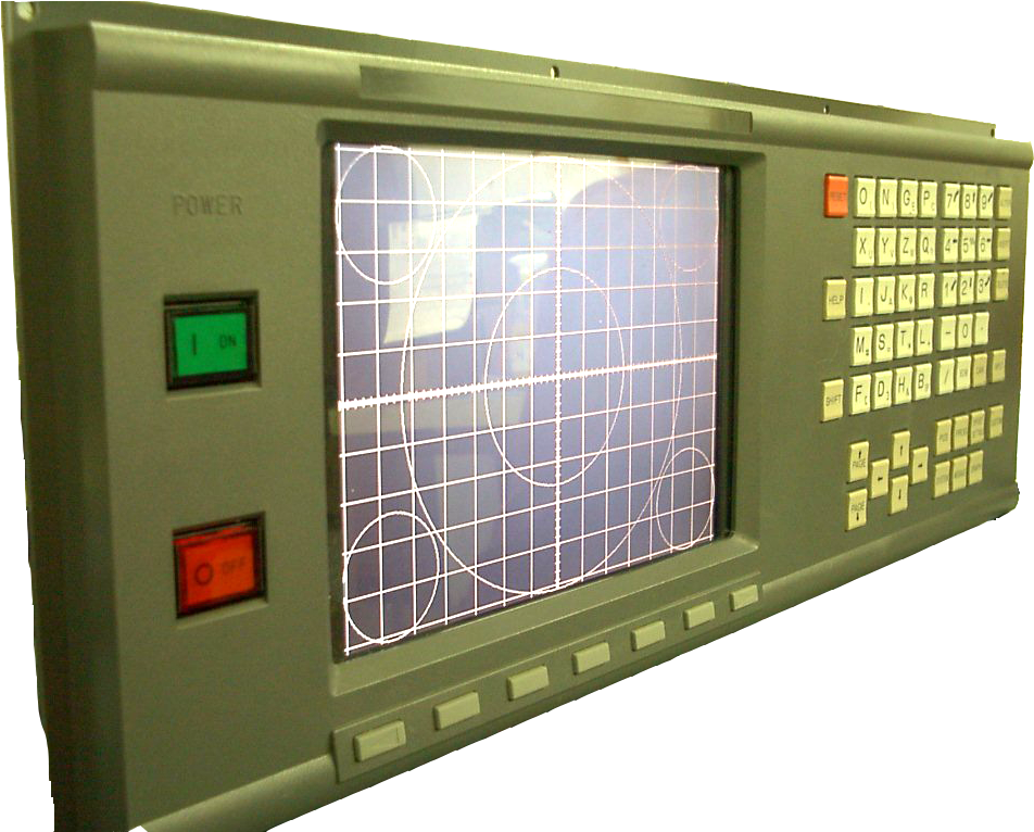 Vintage Oscilloscope Display PNG