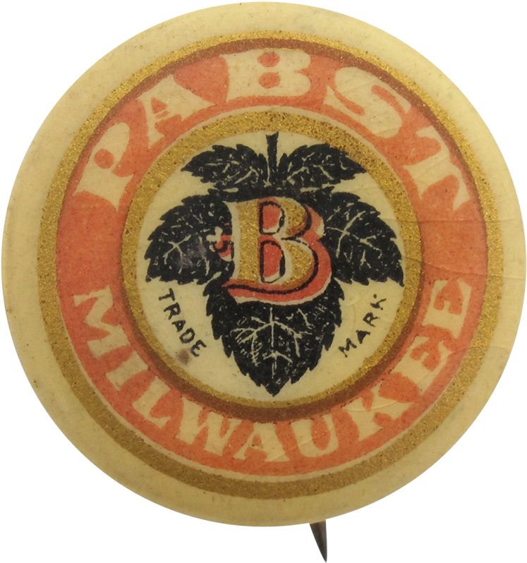 Vintage Pabst Milwaukee Beer Coaster PNG