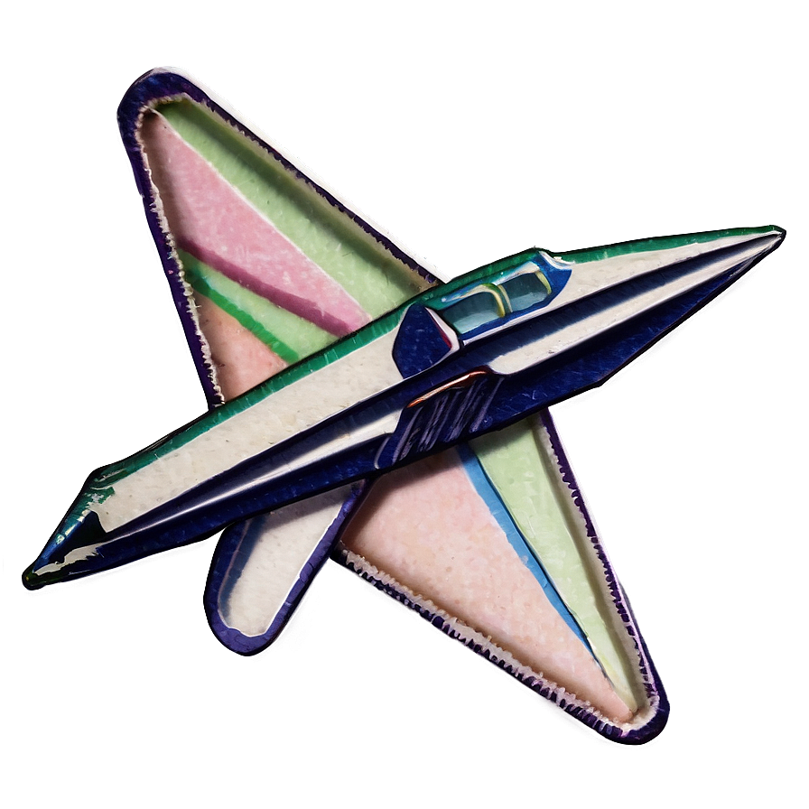 Vintage Paper Plane Png 06122024 PNG