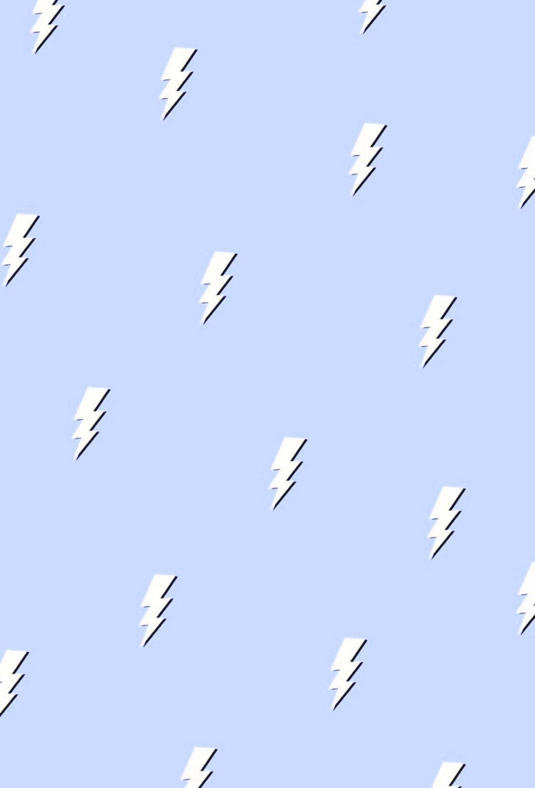 Lightning Bolts On A Blue Background Wallpaper