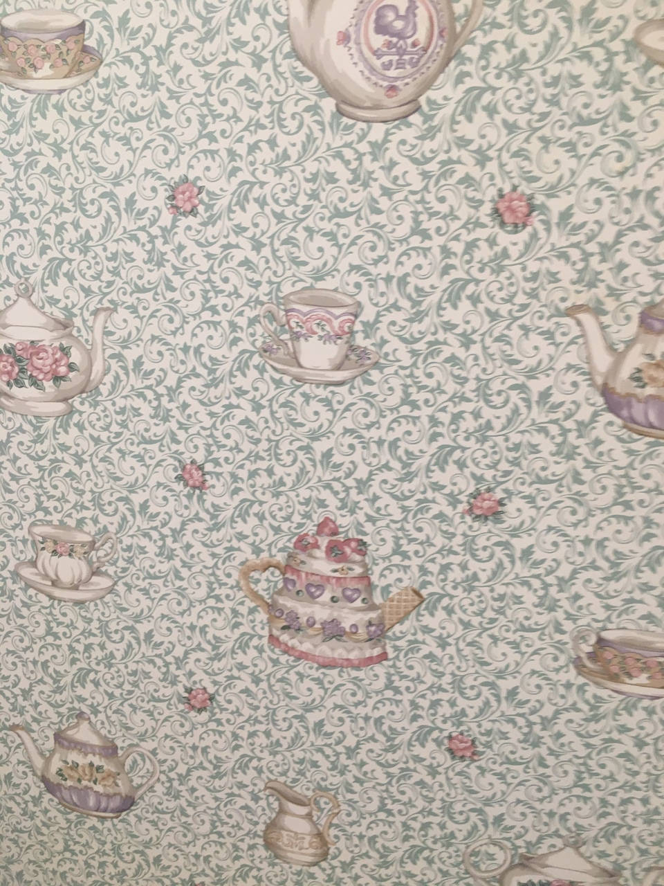 Vintagepastel Teewaren Icons Muster Wallpaper