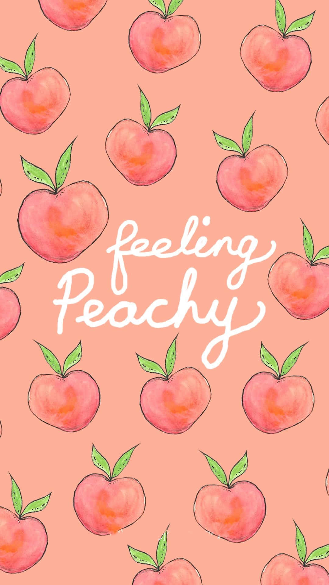 So Soft, So Sweet, So Vintage Peach Wallpaper