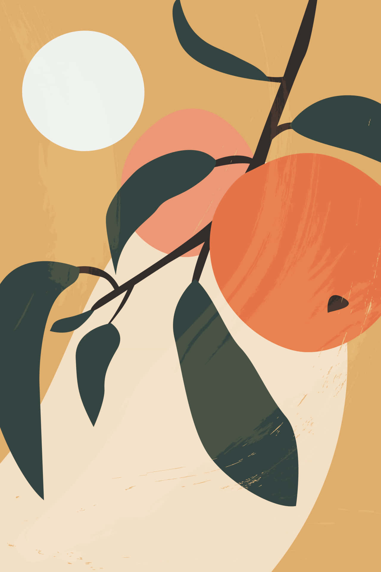 "Invoke sweetness with this stunning vintage peach wallpaper!" Wallpaper