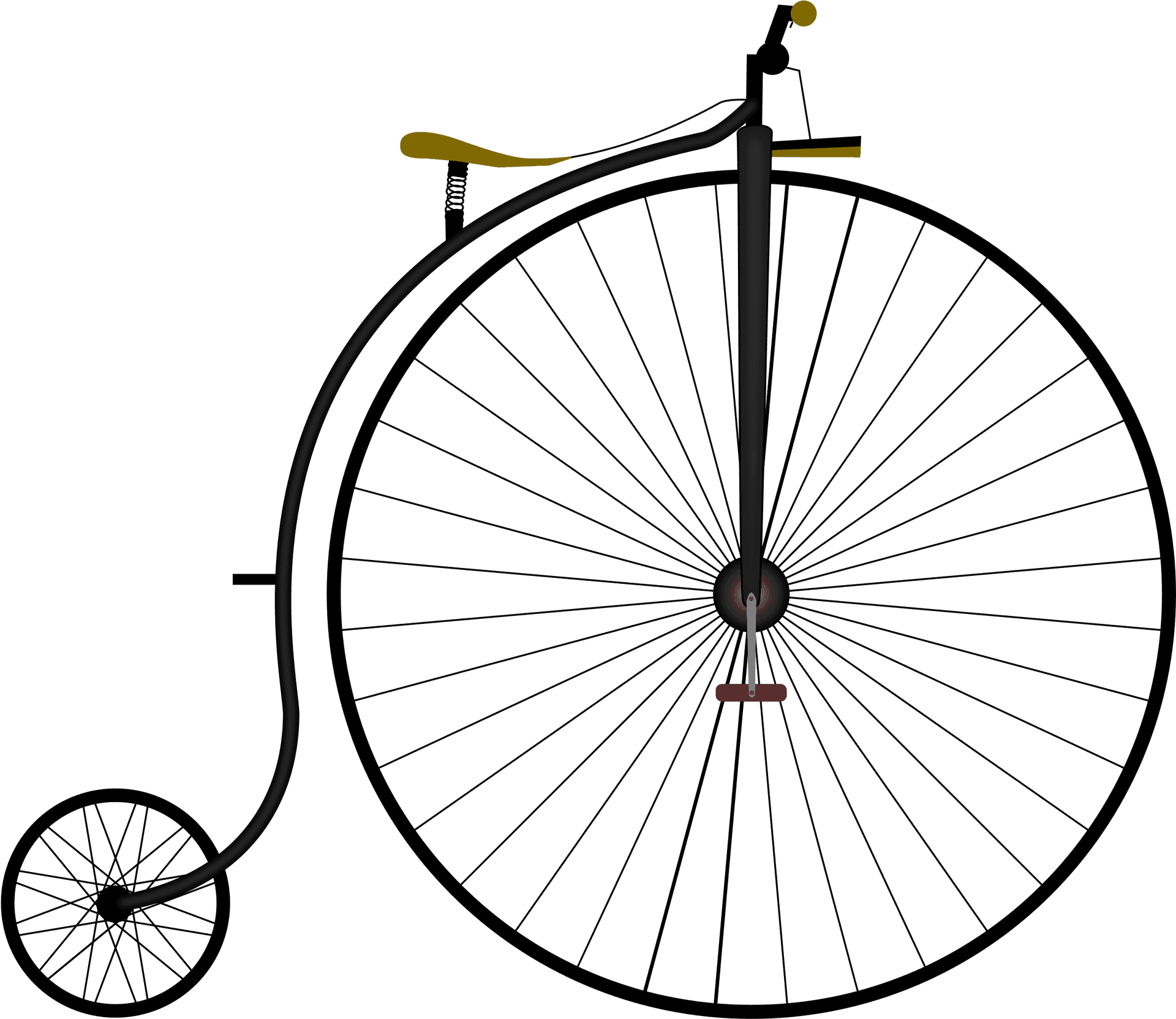 Vintage Penny Farthing Bicycle PNG