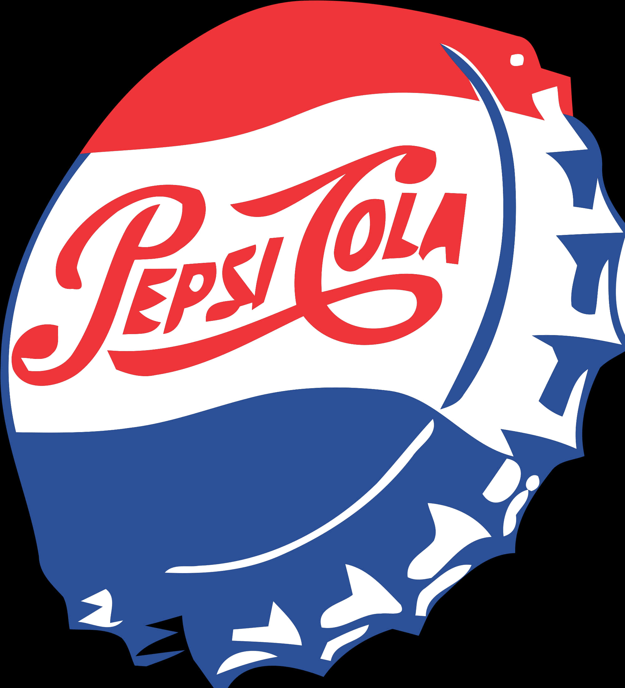 Vintage Pepsi Cola Logo PNG