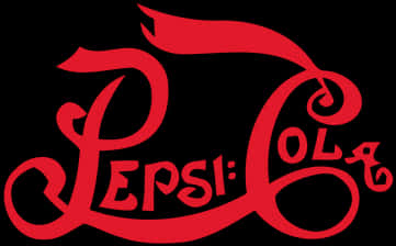 Vintage Pepsi Cola Logo Redon Black PNG