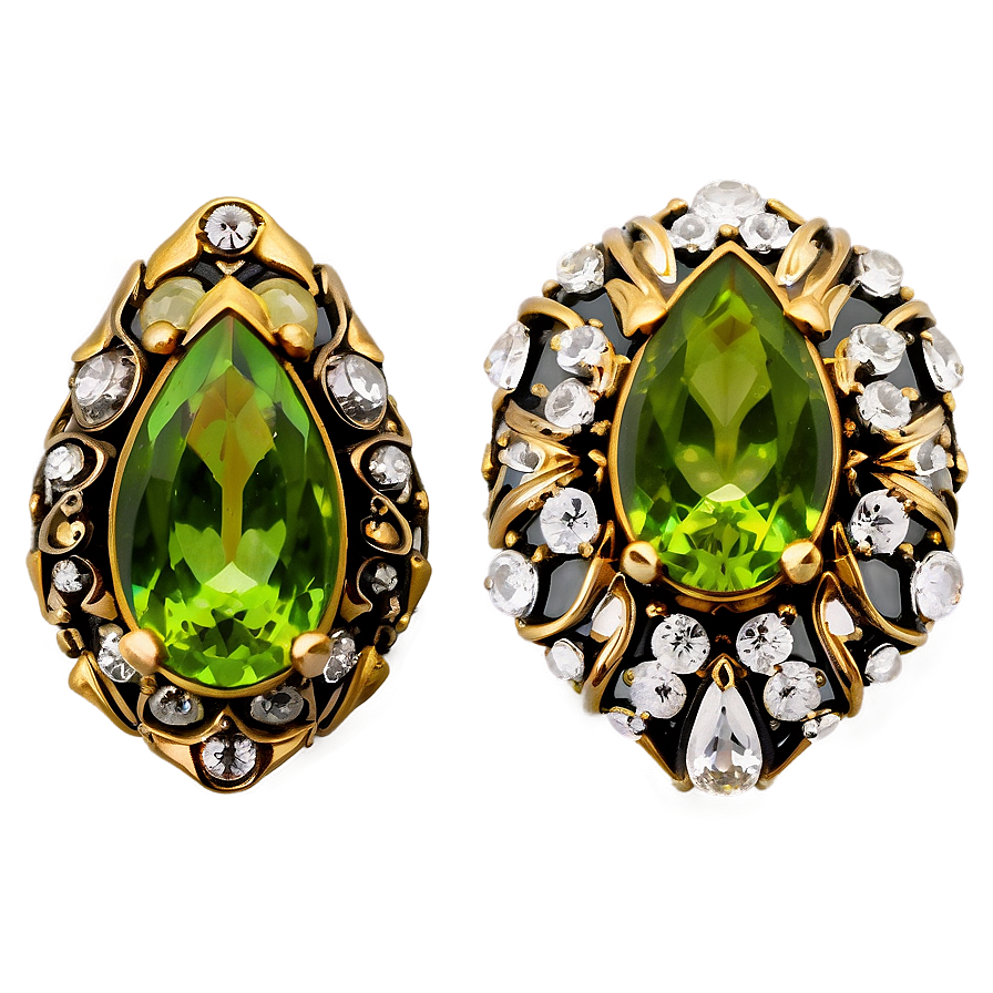 Vintage Peridot Jewelry Png 06242024 PNG