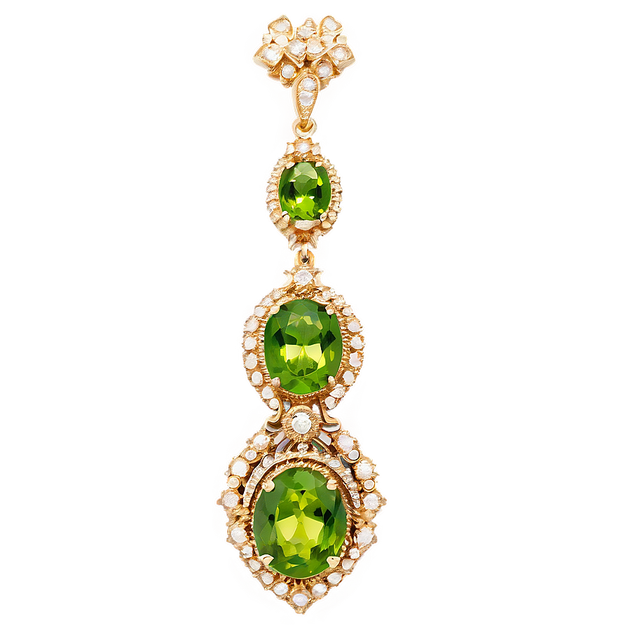 Vintage Peridot Jewelry Png 06242024 PNG