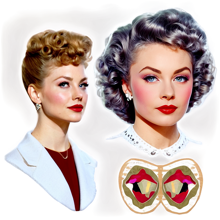Vintage Perm Style Png Fmo57 PNG