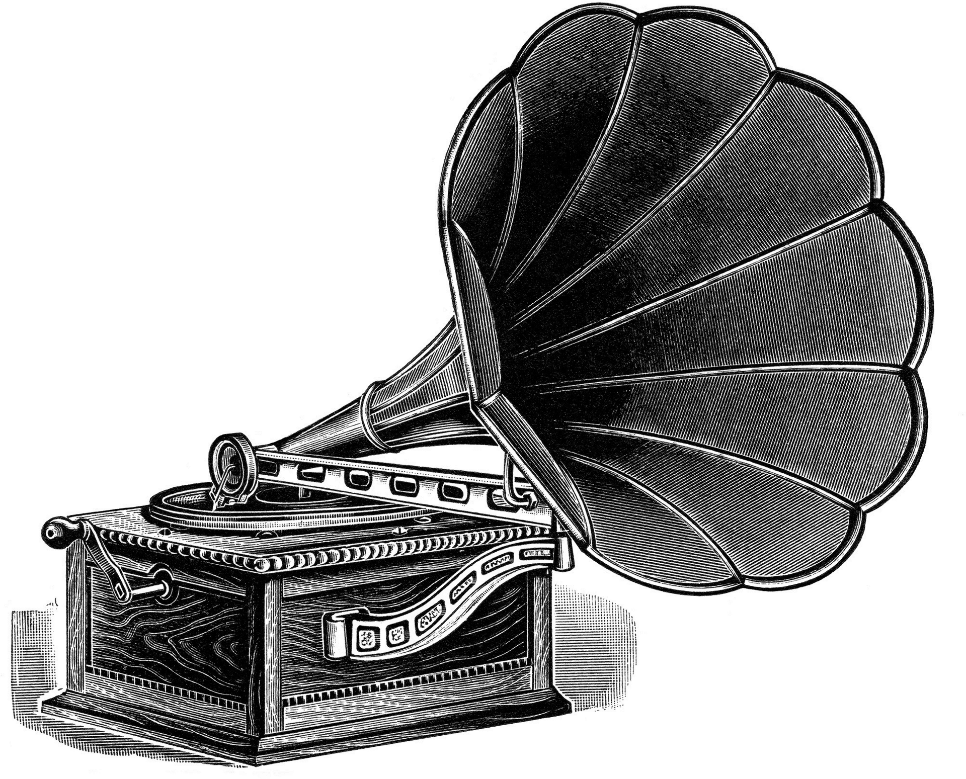 Download Vintage Phonograph Illustration | Wallpapers.com