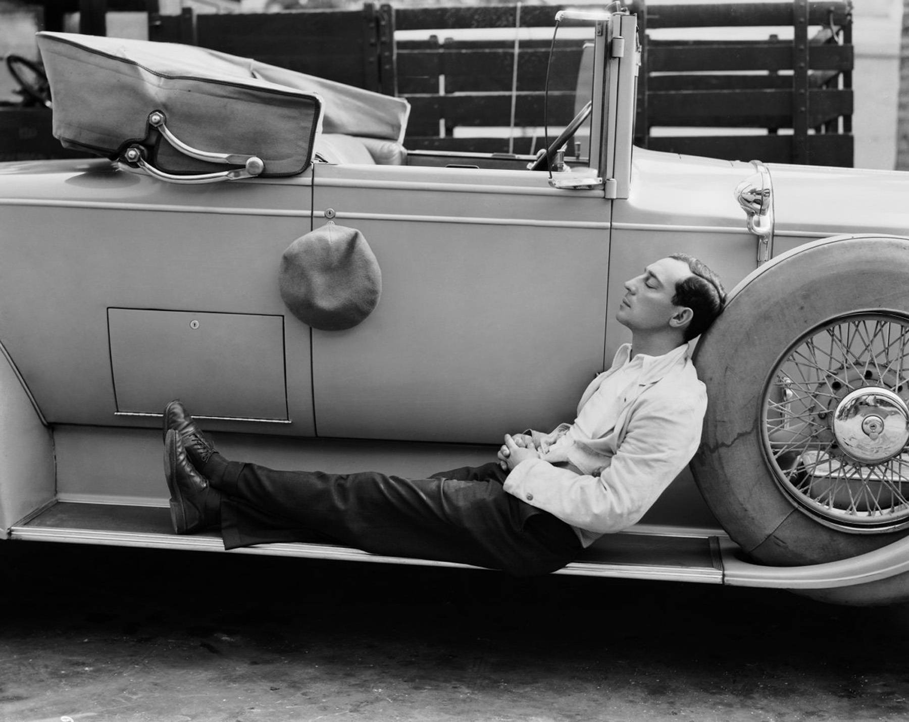 Vintagefoto Buster Keaton Schauspieler Wallpaper