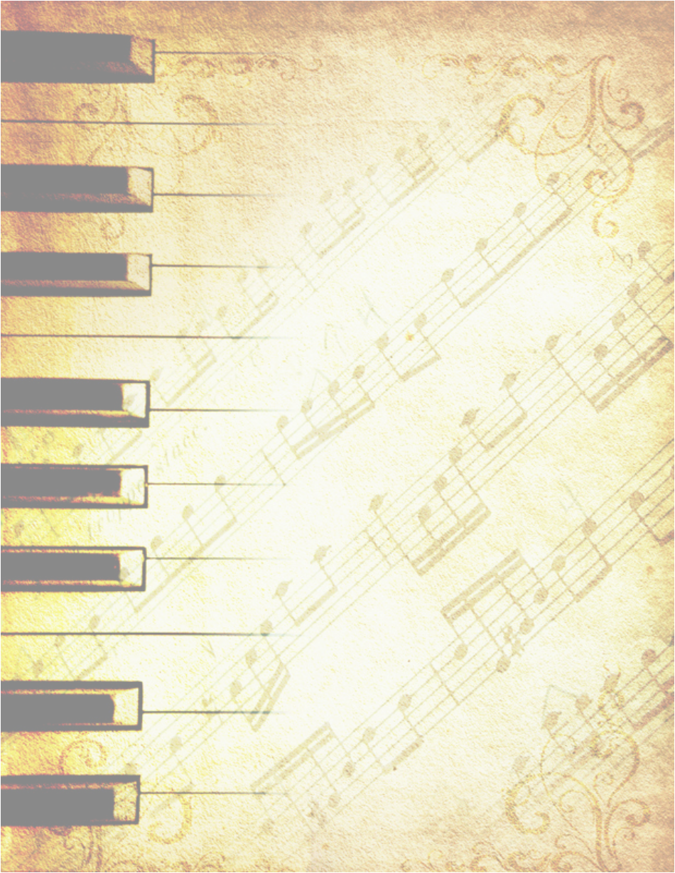 Vintage Pianoand Sheet Music Background PNG