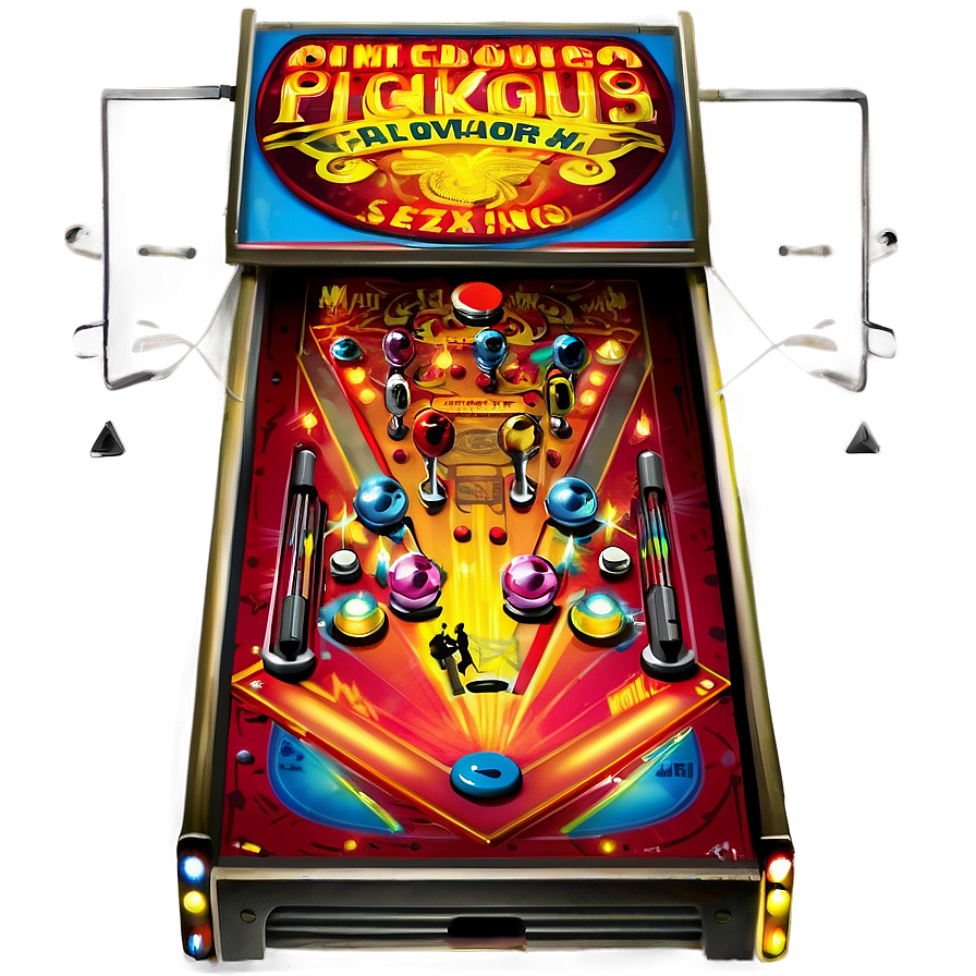 Vintage Pinball Game Png Fny7 PNG