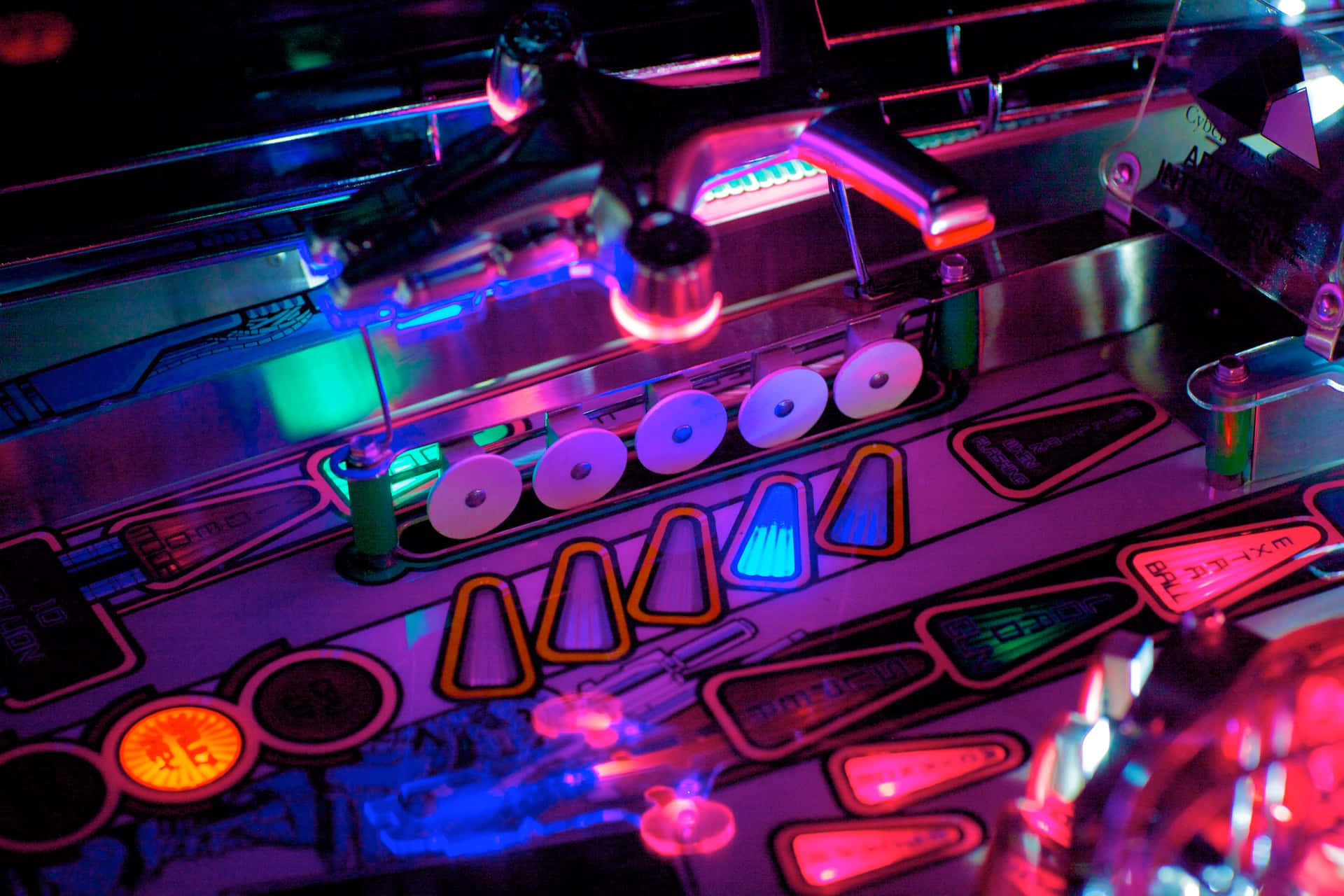 Vintage Pinball Machine In Action Wallpaper