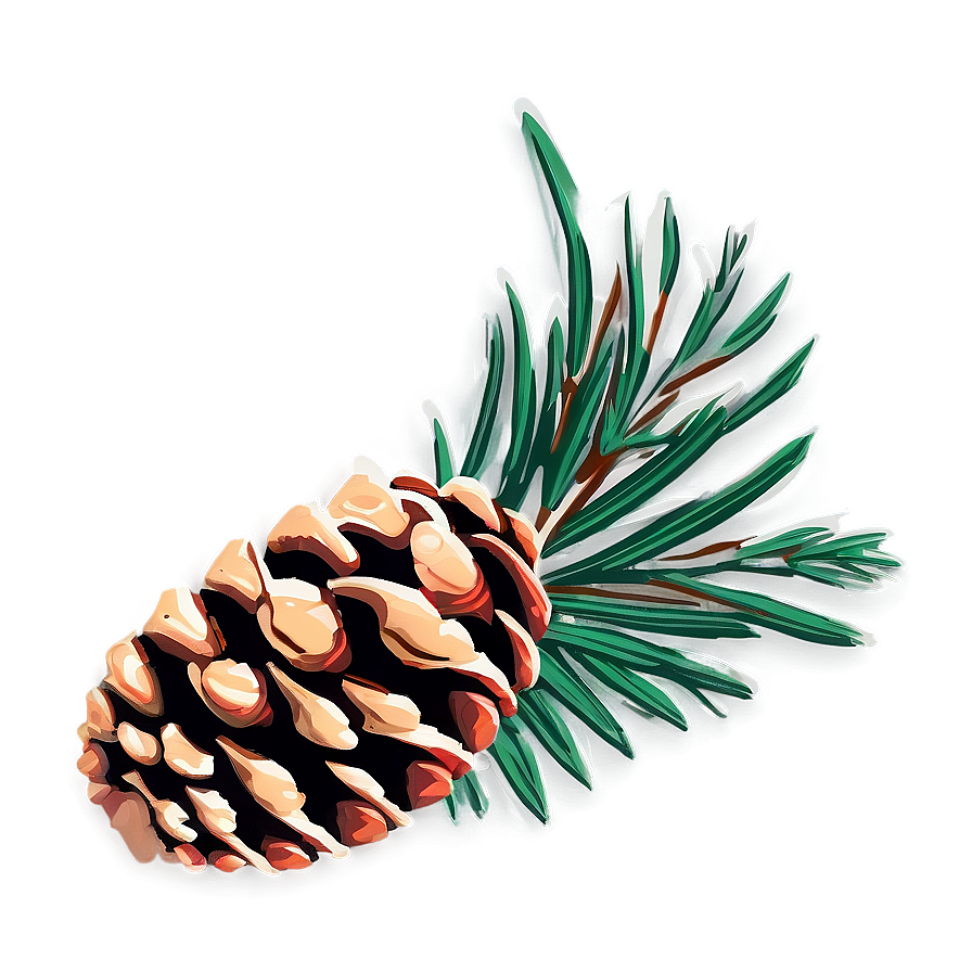 Vintage Pinecone Print Png Xfi PNG