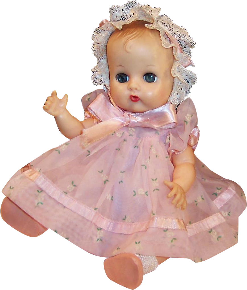 Vintage Pink Dress Doll PNG