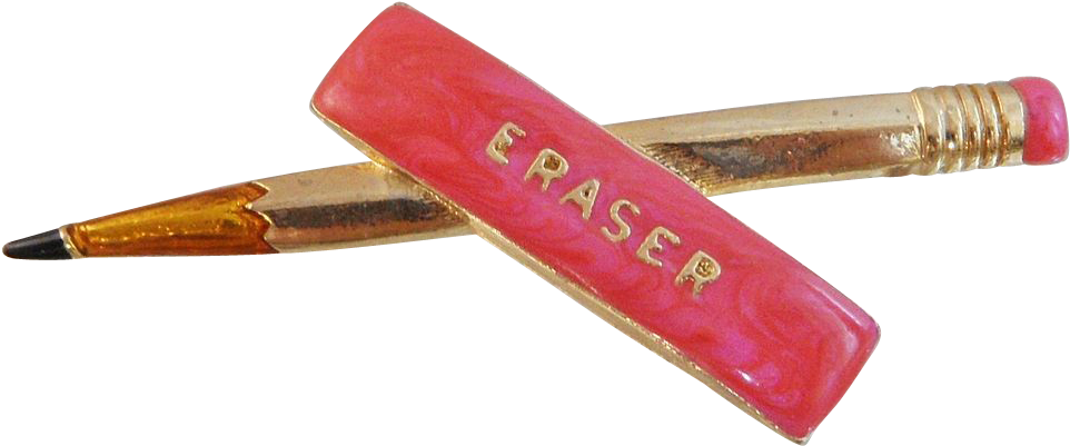 Vintage Pink Eraser Pencil Cap PNG