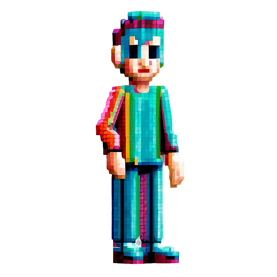 Vintage Pixelated Character Png Oso59 PNG