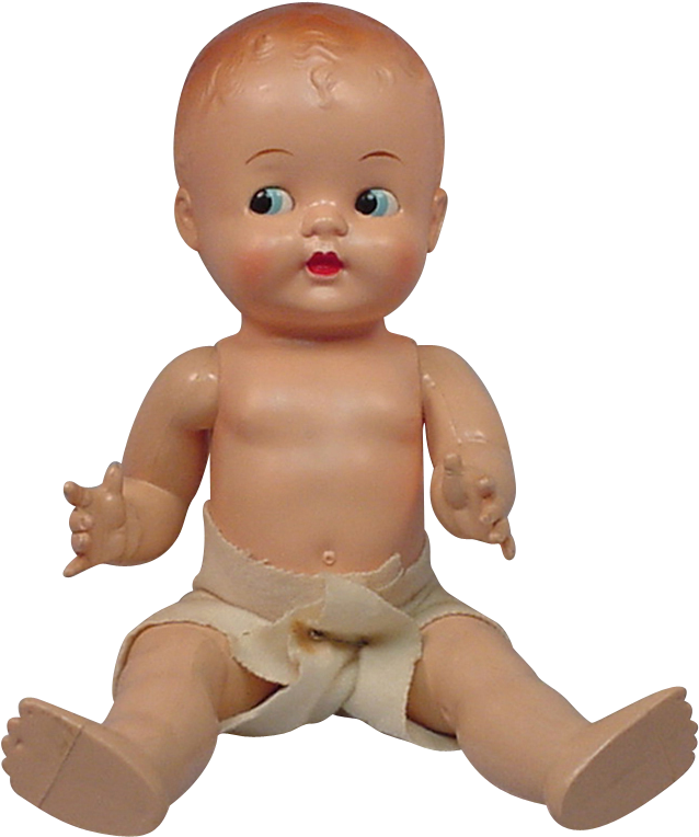 Vintage Plastic Baby Doll PNG