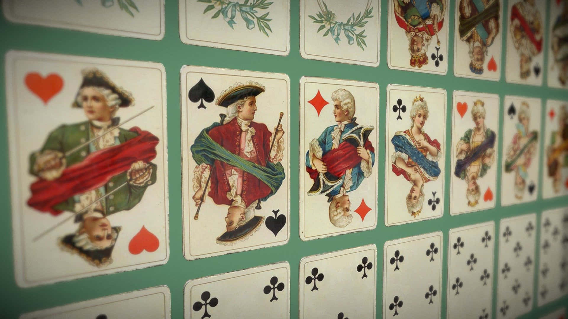 Vintage Playing Cards Array Wallpaper