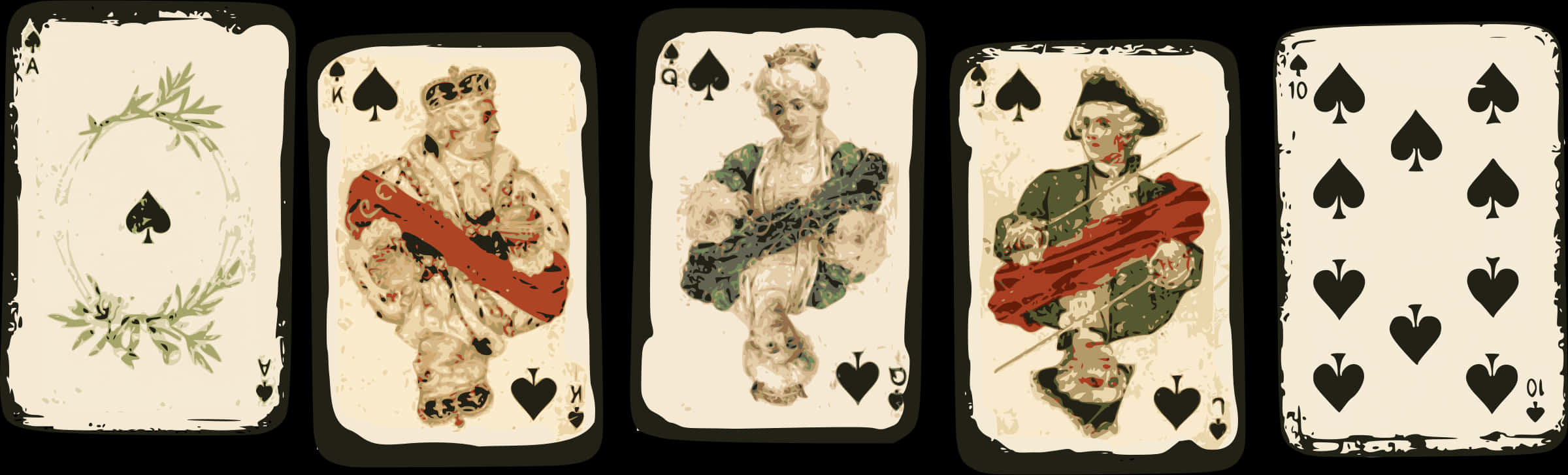 Vintage Playing Cards Set PNG