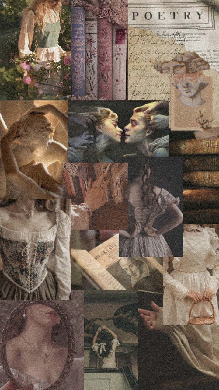 Vintage Poetry And Fashion Collage.jpg Wallpaper