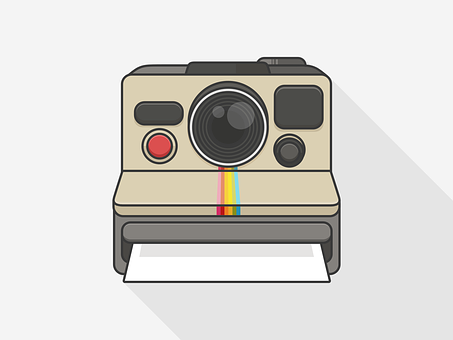 Vintage Polaroid Camera Illustration PNG