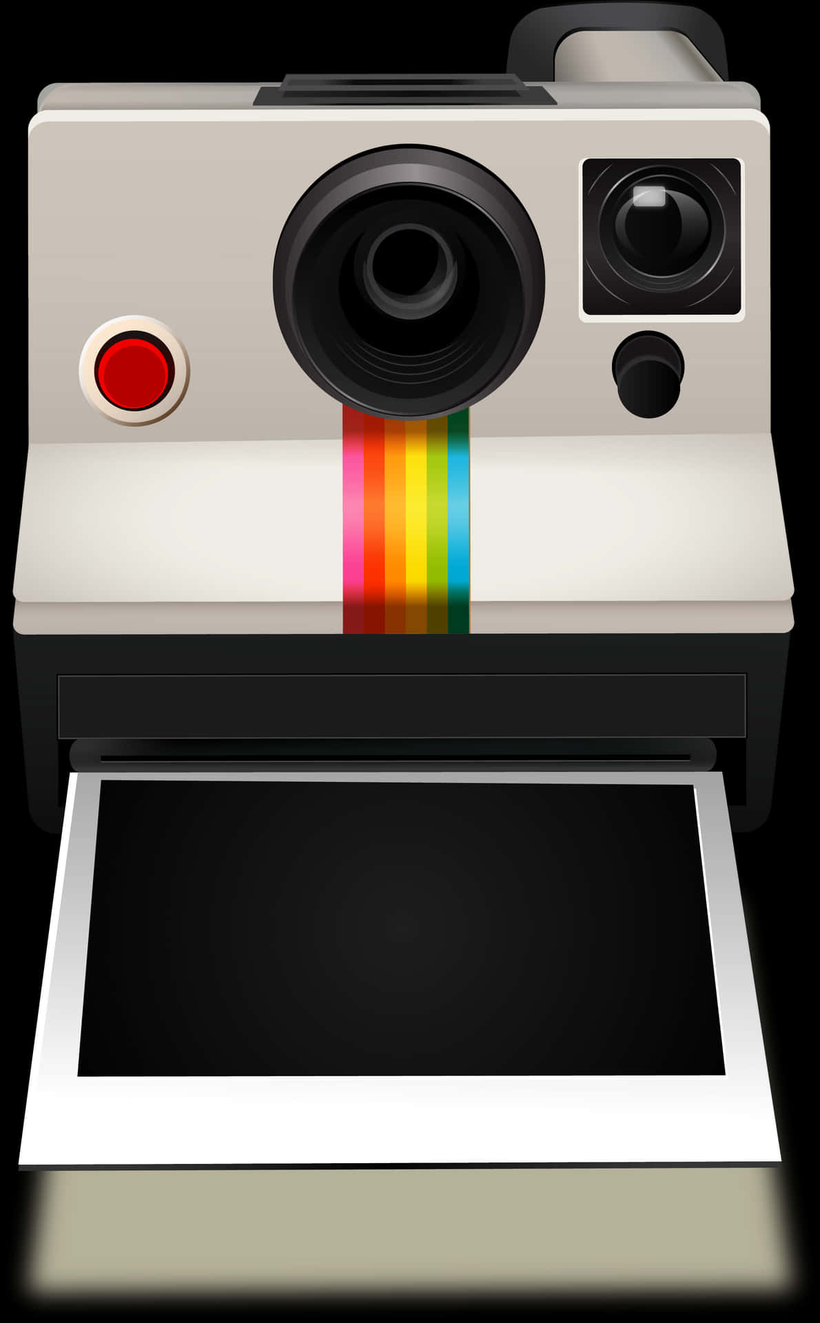 Vintage Polaroid Camera Illustration PNG