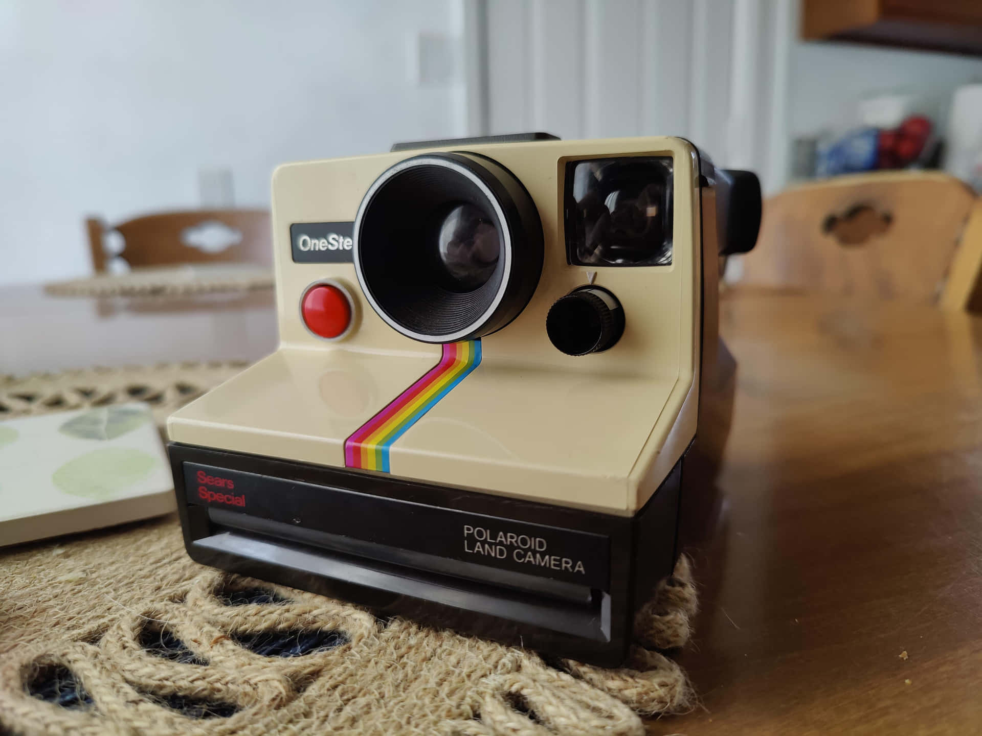 Vintage Polaroid One Step Landkamera Bakgrunnsbildet