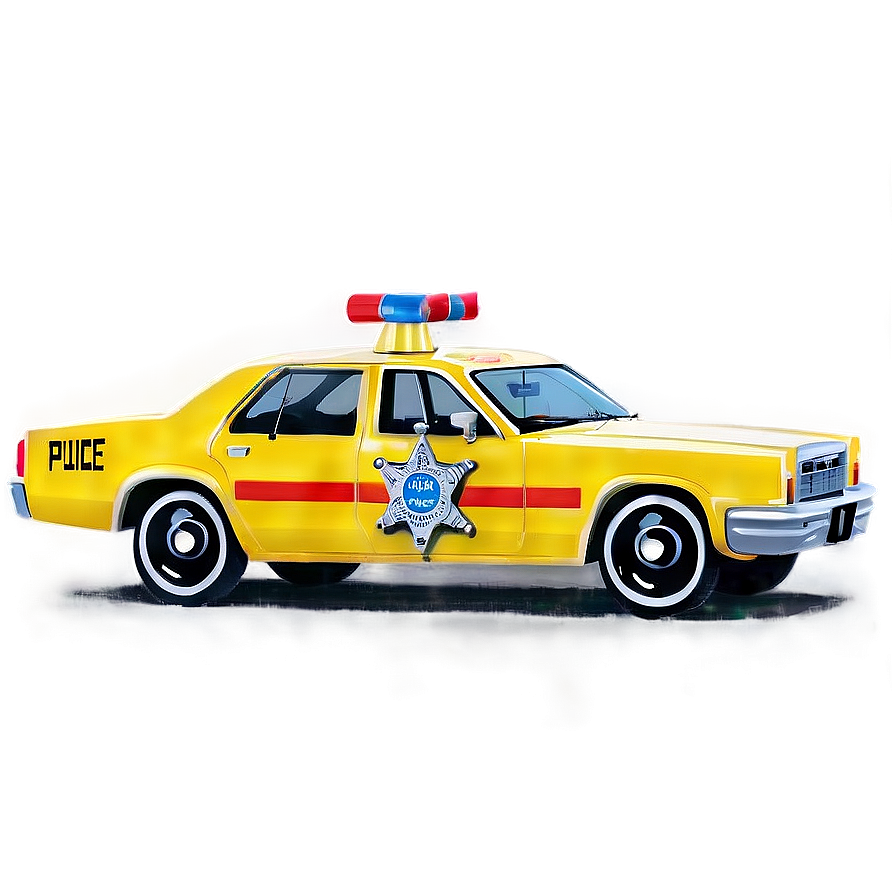 Vintage Police Car Png Sjl51 PNG