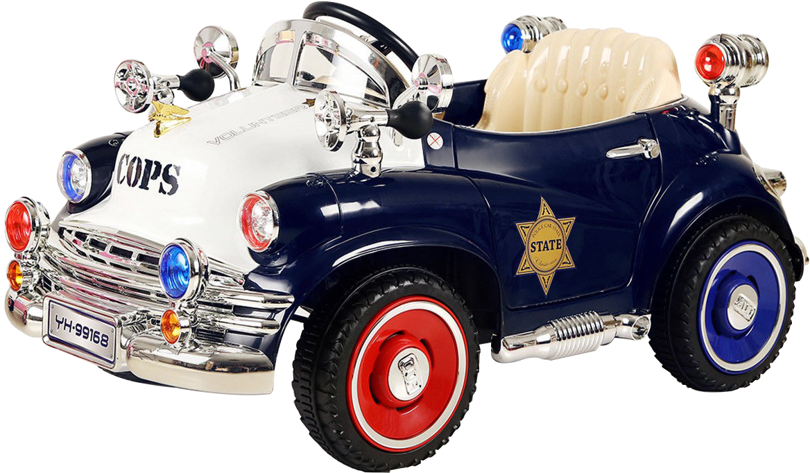 Vintage Police Pedal Car Collectible PNG