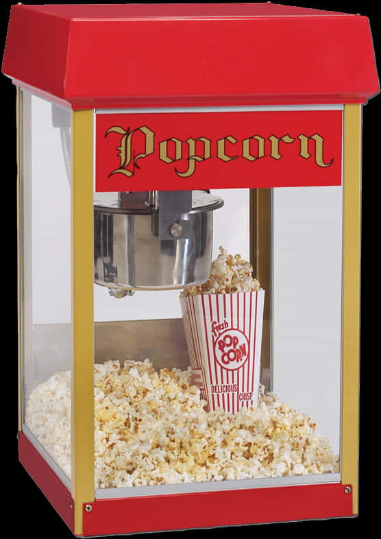 Vintage Popcorn Machine Clipart PNG