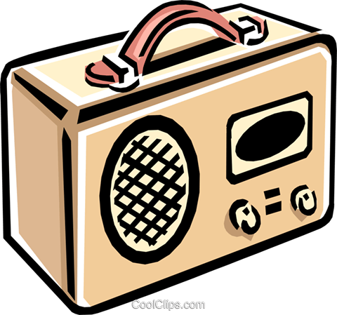 Vintage Portable Radio Illustration PNG