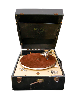 Vintage Portable Turntable PNG