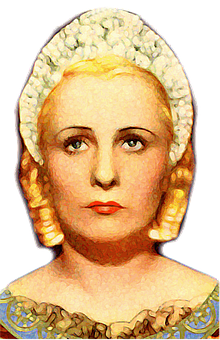 Vintage Portraitof Young Woman PNG