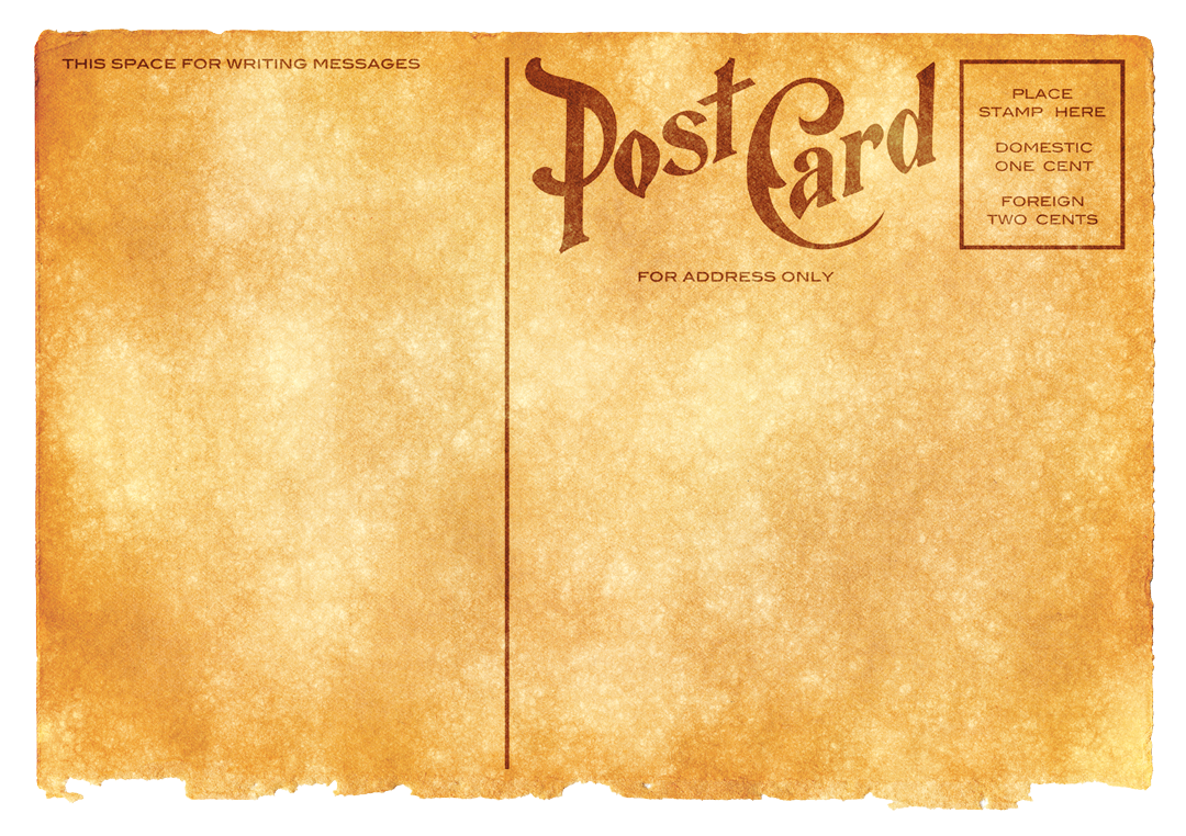 Vintage Postcard Template PNG