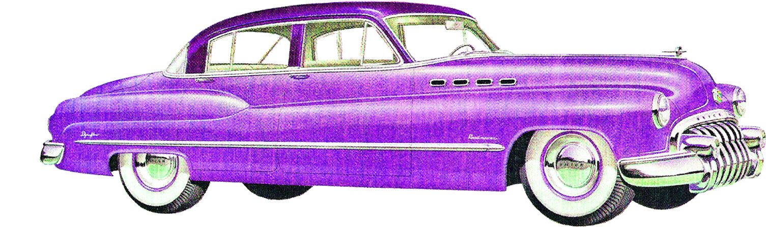 Vintage Purple Buick Side View PNG