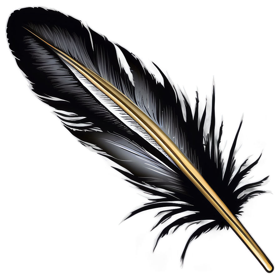 Vintage Quill Pen Feather Png 05042024 PNG